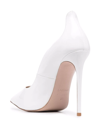 Le Silla Ivy 120mm Pointed Toe Pumps In White