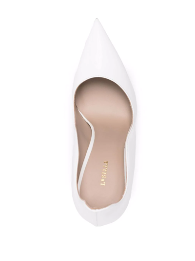 Le Silla Ivy 120mm Pointed Toe Pumps In White