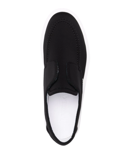 Shop Le Silla Yacht Two-tone Loafers In Black