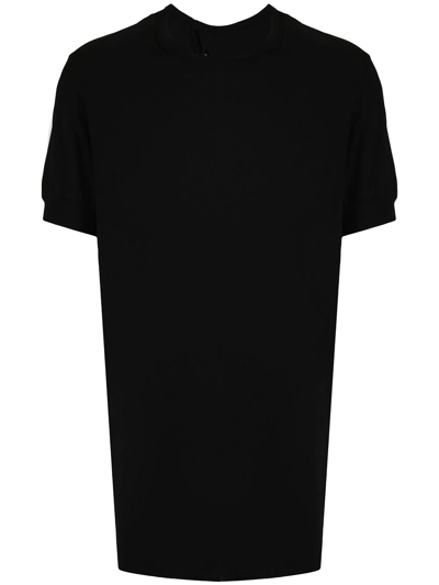 Shop Boris Bidjan Saberi Raw-cut Hem Cotton T-shirt In Black