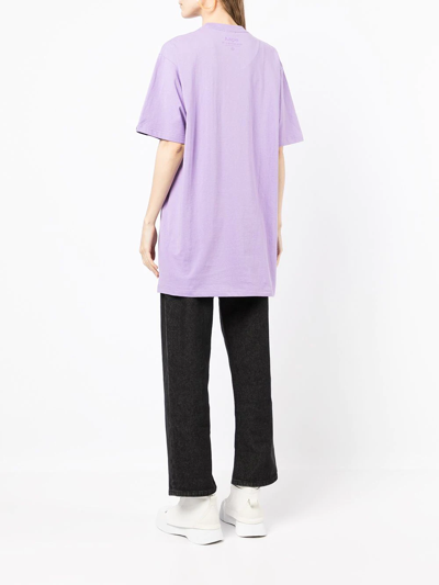 Shop Aape By A Bathing Ape Logo-print Cotton T-shirt In Violett