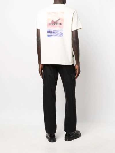 Woolrich Chest Logo-print T-shirt In Nude