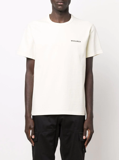 Woolrich Chest Logo-print T-shirt In Nude