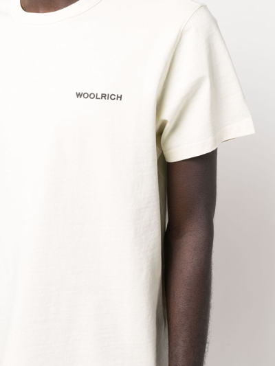 Woolrich Chest Logo-print T-shirt In Nude