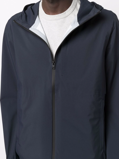 Shop Woolrich Zipped Hooded Jacket In Blau