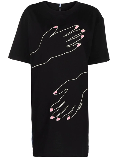 Shop Mcq By Alexander Mcqueen Oversized Handsy T-shirt In Black