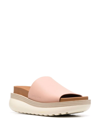 Shop See By Chloé Wedge-heel Sandals In Rosa