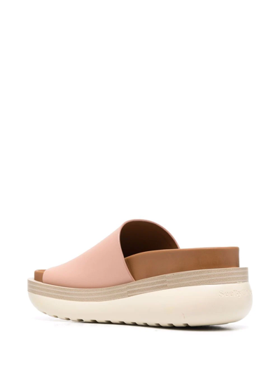 Shop See By Chloé Wedge-heel Sandals In Rosa