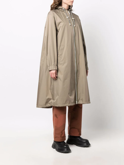 Yves Salomon Belted-waist Parka Coat In Neutrals