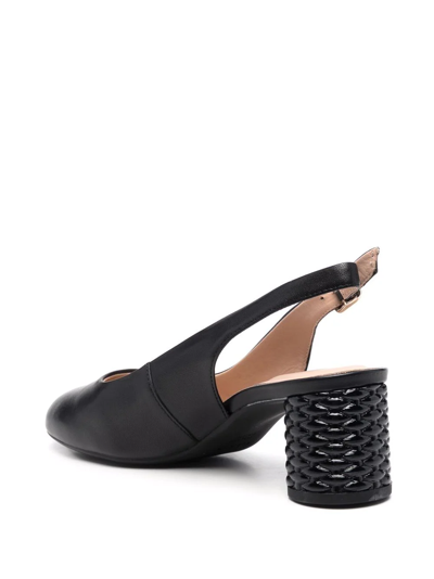 Geox Slingback Block-heel Pumps In Schwarz