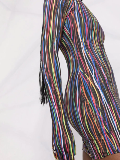 Shop Vetements Wire Print Fitted Mini-dress In Schwarz