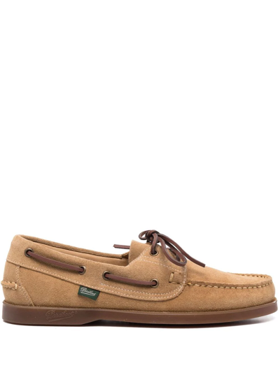 Shop Paraboot Lace-up Boat Shoes In Braun