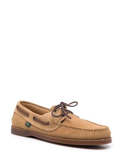 Shop Paraboot Lace-up Boat Shoes In Braun