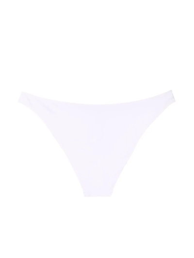 Shop Moschino Logo-plaque Bikini Bottoms In Weiss