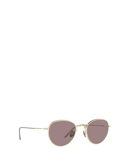 Shop Prada Eyewear Sunglasses In Satin Pale Gold
