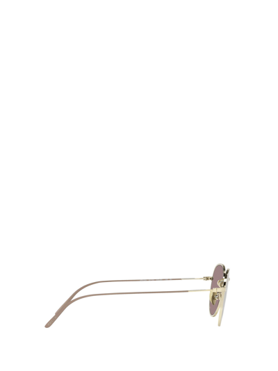 Shop Prada Eyewear Sunglasses In Satin Pale Gold