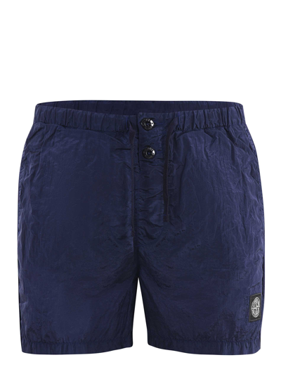Shop Stone Island Compass In Navy