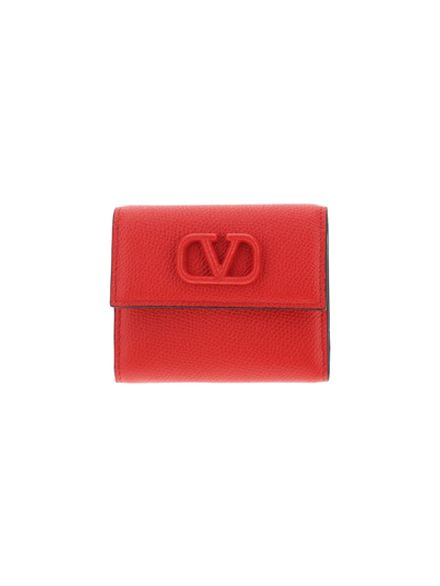 Shop Valentino Vlogo Plaque Mini Tri In Red