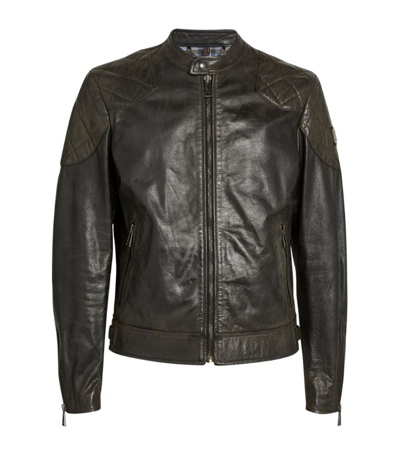 Belstaff Outlaw Hand-waxed Leather Jacket In Black | ModeSens