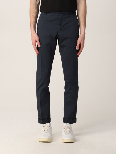Shop Dondup Gaubert  Trousers In Stretch Cotton In Blue 1
