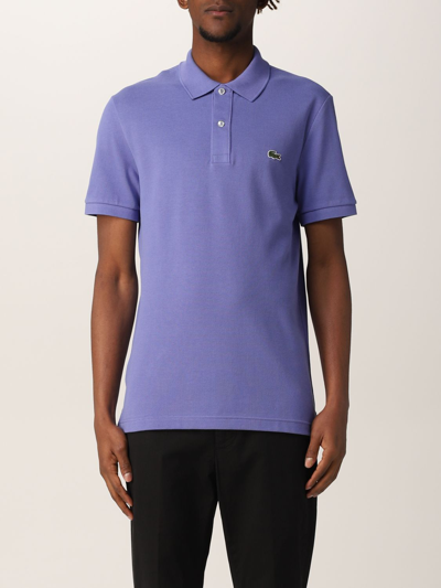 Shop Lacoste Basic Polo Shirt With Logo In Violet