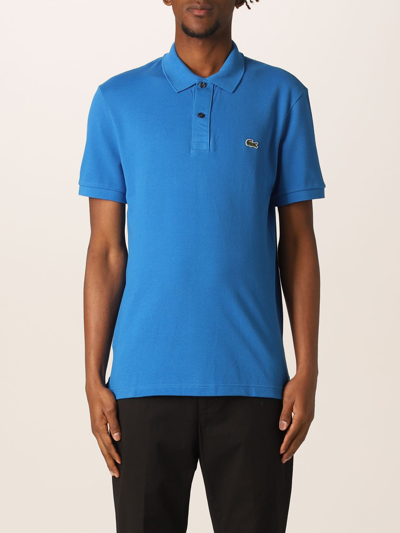 Shop Lacoste Basic Polo Shirt With Logo In Blue 2