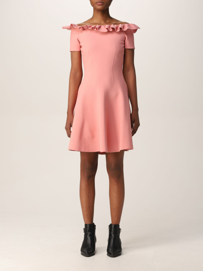 Shop Alexander Mcqueen Viscose Blend Dress In Pink
