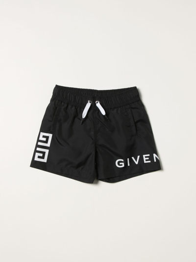 Shop Givenchy Swim Trunks With Logo In Black