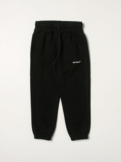 Shop Off-white Pants With Diagonal Bands In Black