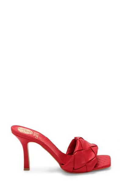 Shop Vince Camuto Brelanie Braided Strap Sandal In Cherry Berry