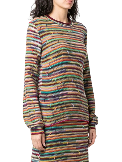 Shop Chloé Wool Rainbow-stripe Jumper In Multicolour