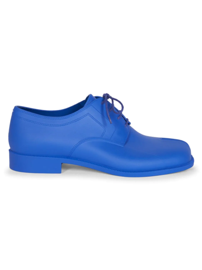 Shop Maison Margiela Rubber Tabi Lace-up Shoes In Blue Klein