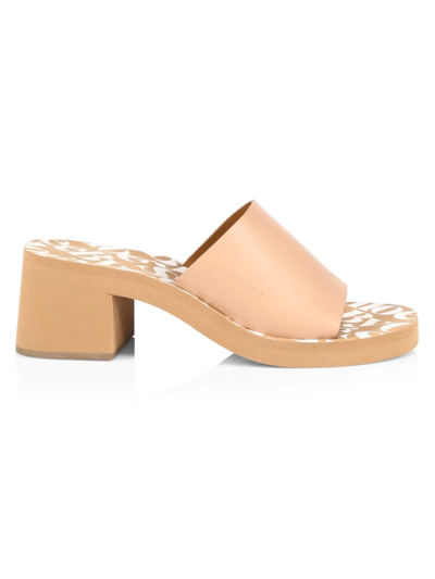 Shop See By Chloé Women's Essie Leather Mules In Beige