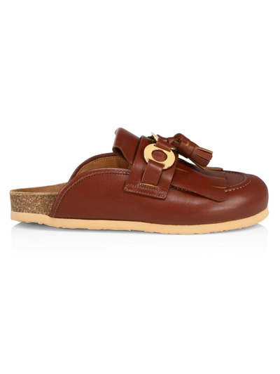 Shop See By Chloé Women's Lyvi Leather Loafers In Rust