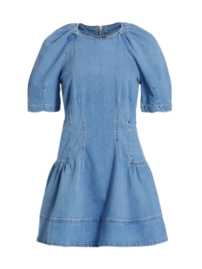 Shop Jonathan Simkhai Standard Women's Holland Denim Mini-dress In Zuma Light