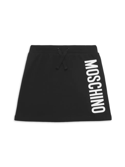 Shop Moschino Little Girl's & Girl's Logo Skirt In Black