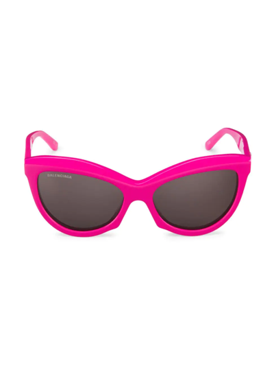 Shop Balenciaga Women's Power 57mm Cat Eye Sunglasses In Fuchsia
