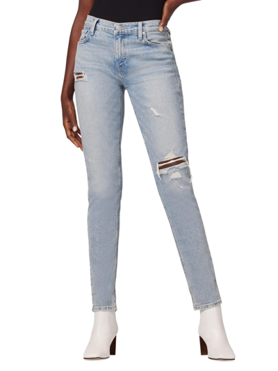 Shop Hudson Women's Lana High-rise Distressed Silm-fit Boyfriend Jeans In Summer Breeze