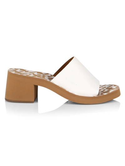 Shop See By Chloé Women's Essie Leather Mules In White