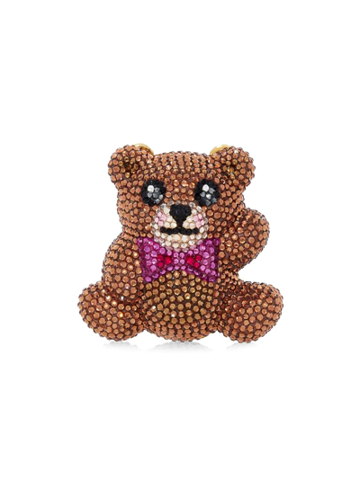 Shop Judith Leiber Women's Teddy Bear Crystal Pillbox In Gold Venus Multi