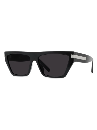 Shop Givenchy Men's Injected 54mm Sunglasses In Shiny Black Smoke