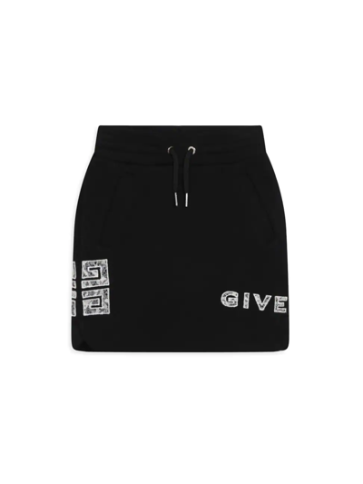 Shop Givenchy Little Girl's & Girl's Sweat Skirt In Black