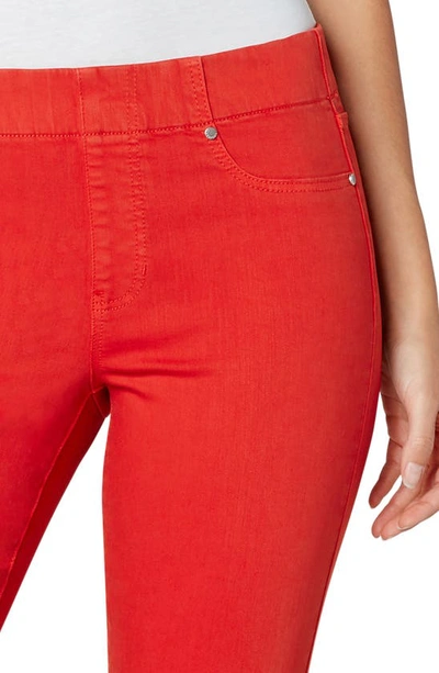 Shop Liverpool Los Angeles Chloe High Waist Crop Pull-on Skinny Jeans In Molten Lava