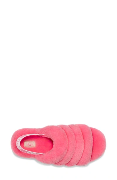 Shop Ugg Fluff Yeah Genuine Shearling Slingback Sandal In Pink Rose