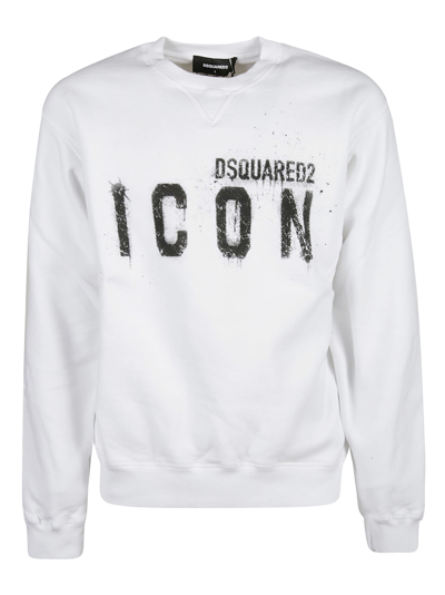 Shop Dsquared2 Icon Spray Sweatshirt In 100