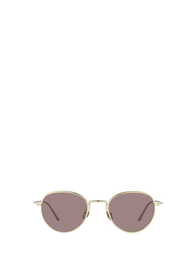 Shop Prada Pr 53ws Satin Pale Gold Sunglasses