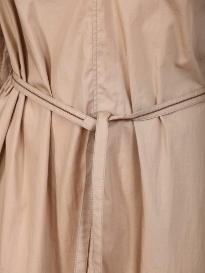 Brunello Cucinelli Cotton Dress In Tabacco
