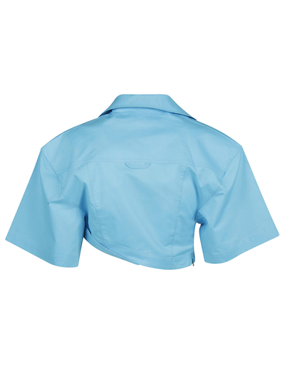 Shop Jacquemus Capri Top In Turquoise