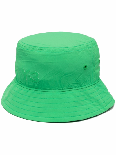 Shop Y-3 Drawstring Bucket Hat In Grün