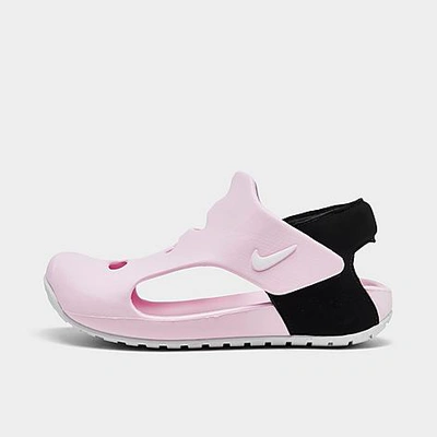 Shop Nike Little Kids' Sunray Protect 3 Slide Sandals In Pink Foam/white/black
